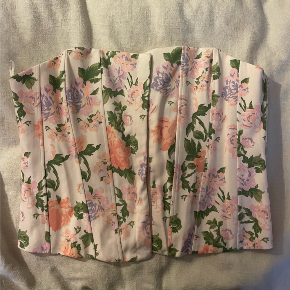 Zara floral corset top